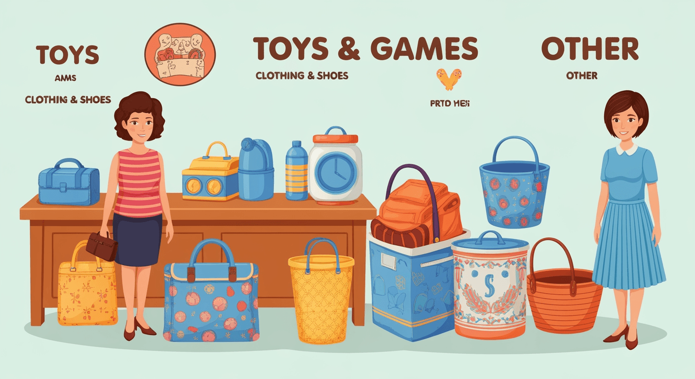 AI-generated illustration of a garage sale