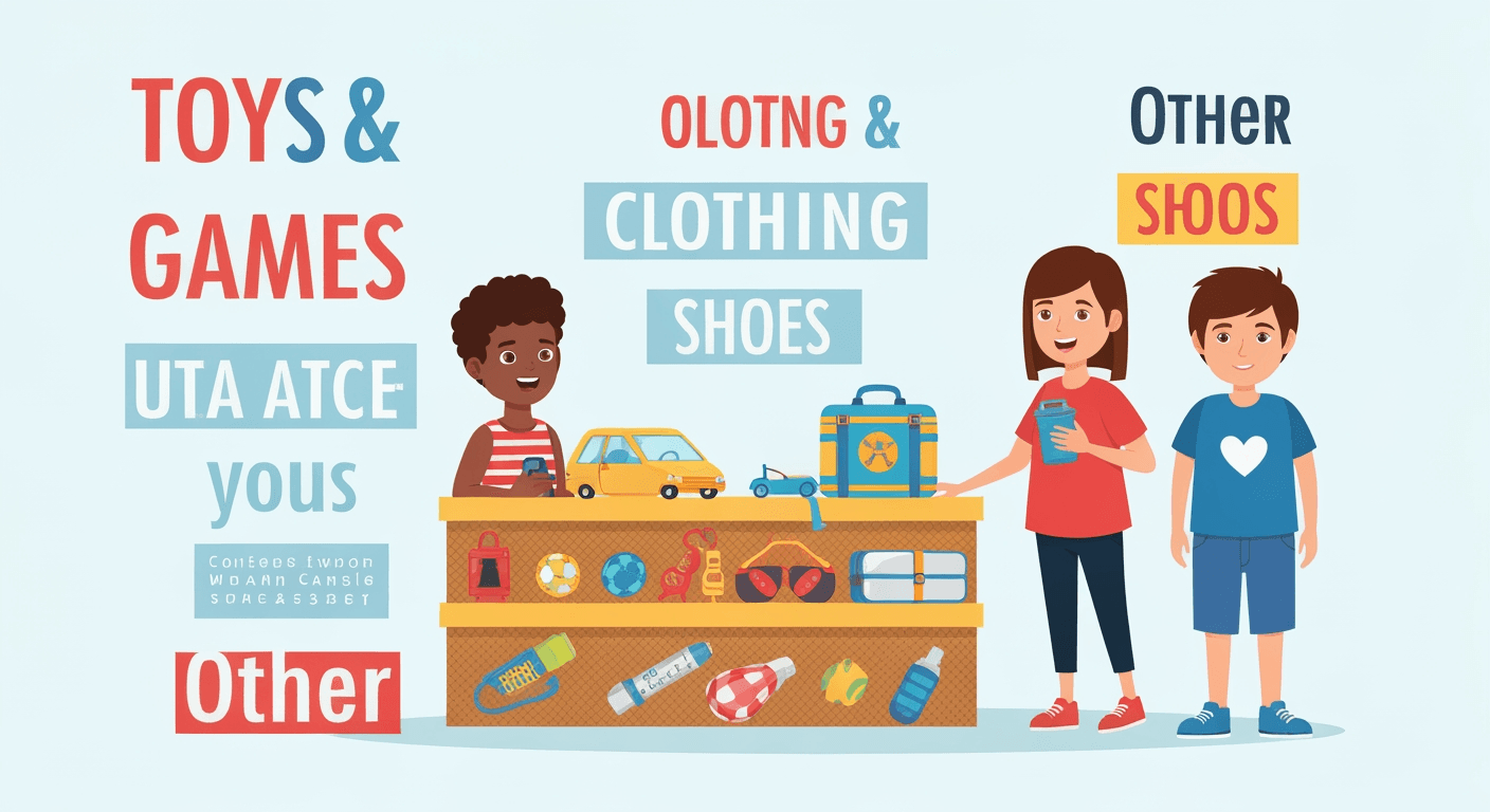 AI-generated illustration of a yard sale