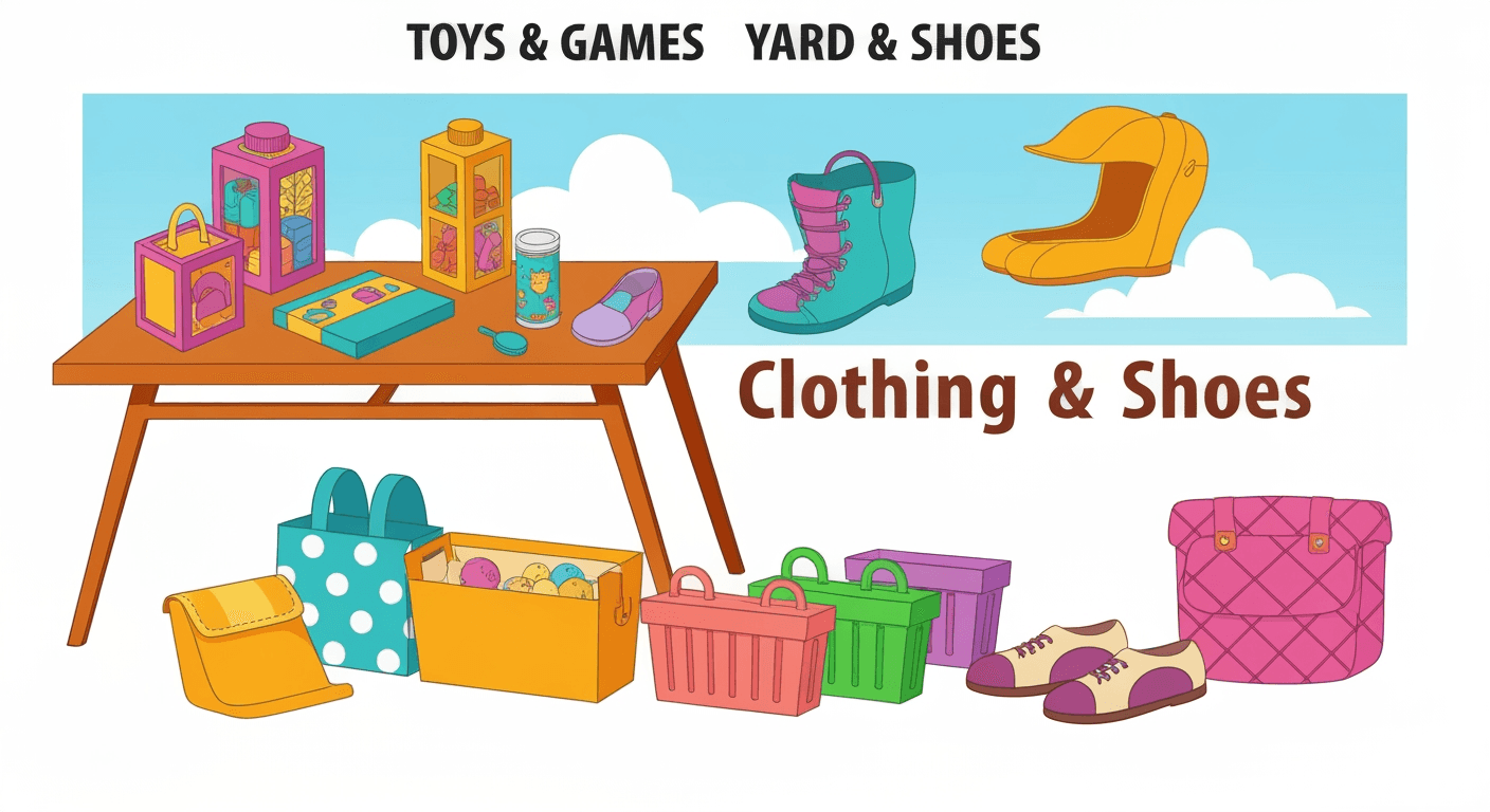AI-generated illustration of a garage sale