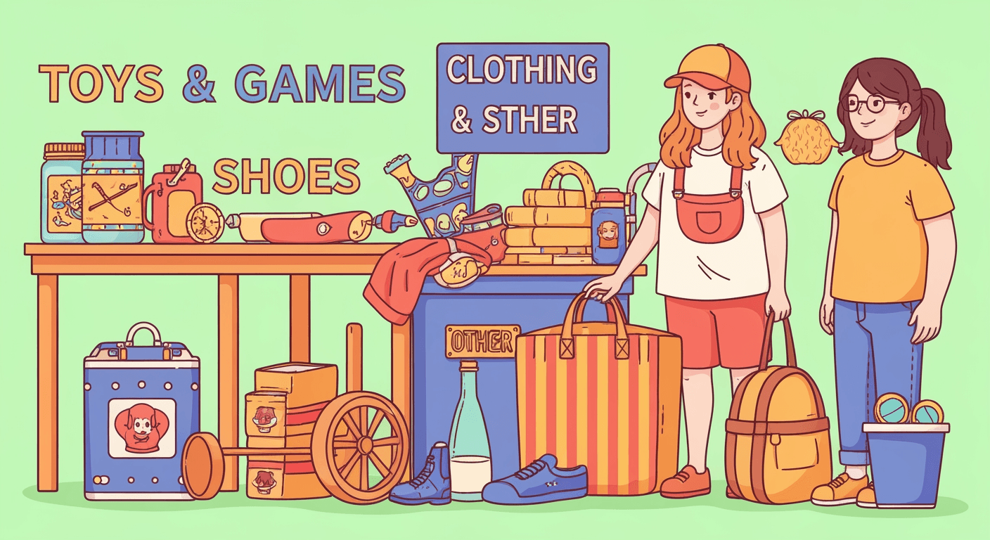AI-generated illustration of a garage sale