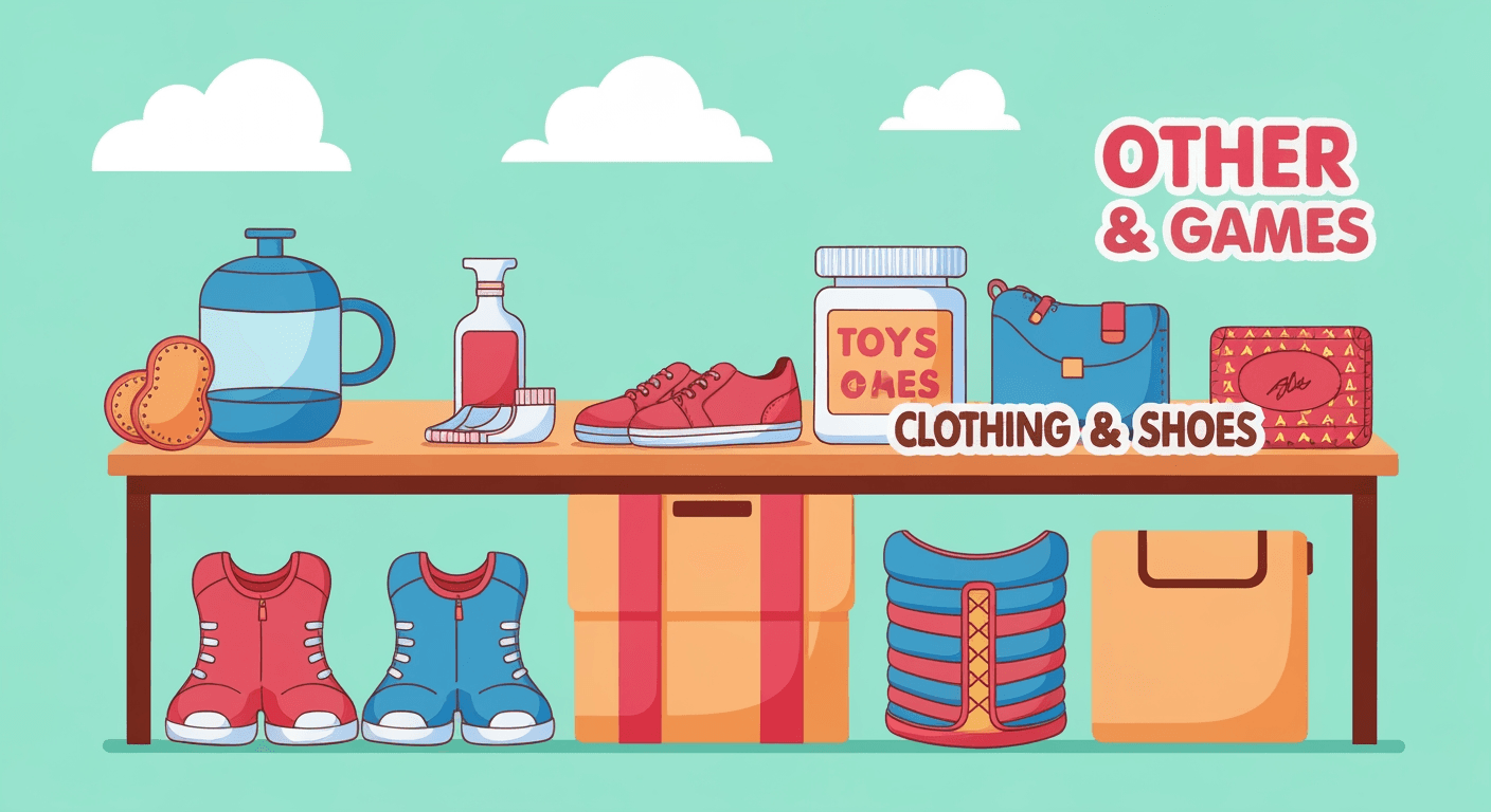 AI-generated illustration of a garage sale