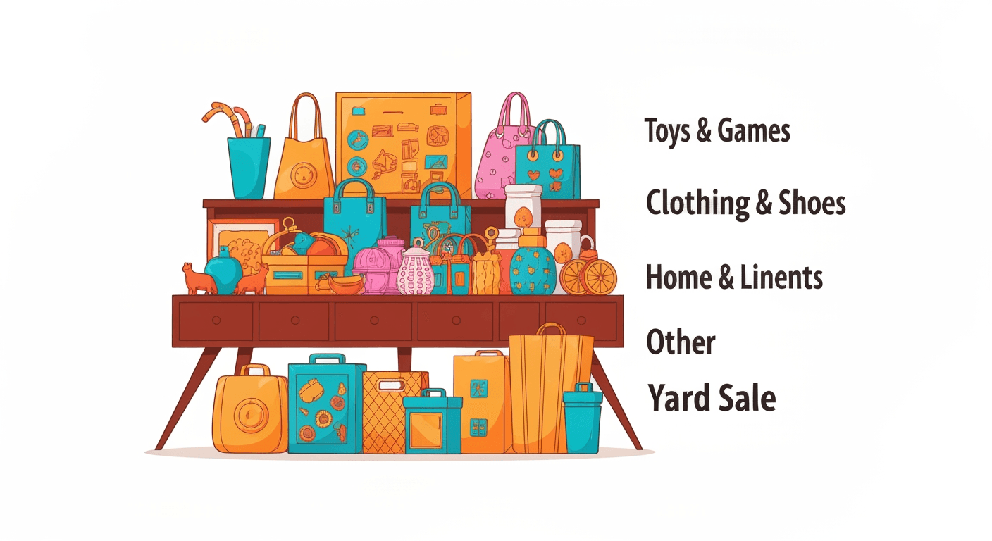 AI-generated illustration of a garage sale