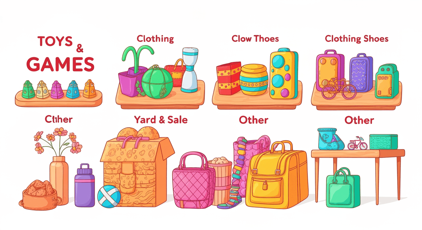AI-generated illustration of a garage sale