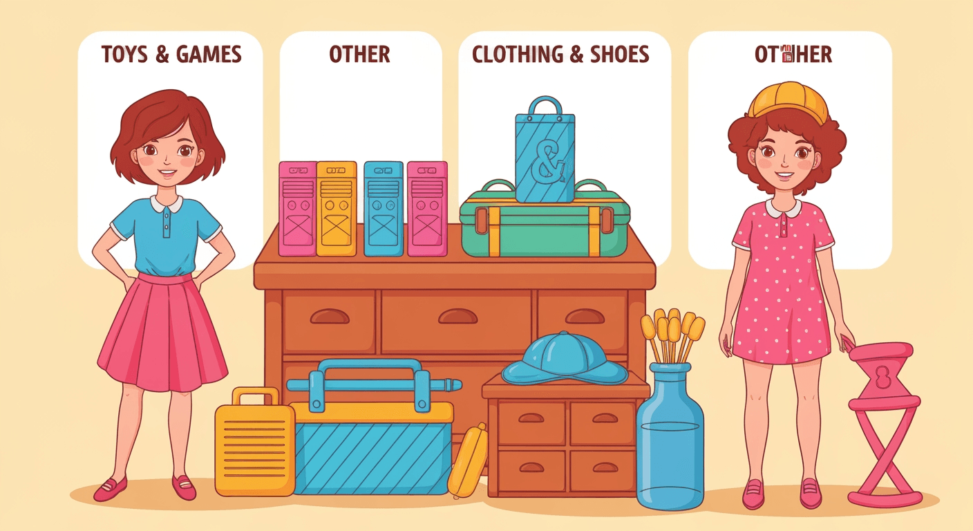 AI-generated illustration of a garage sale