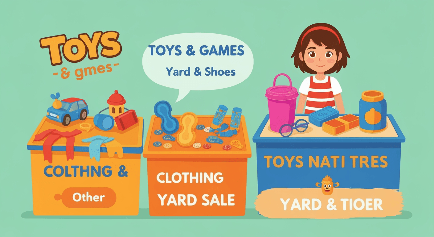 AI-generated illustration of a yard sale