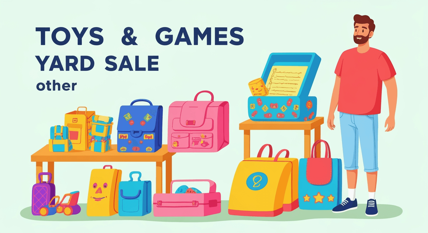 AI-generated illustration of a yard sale