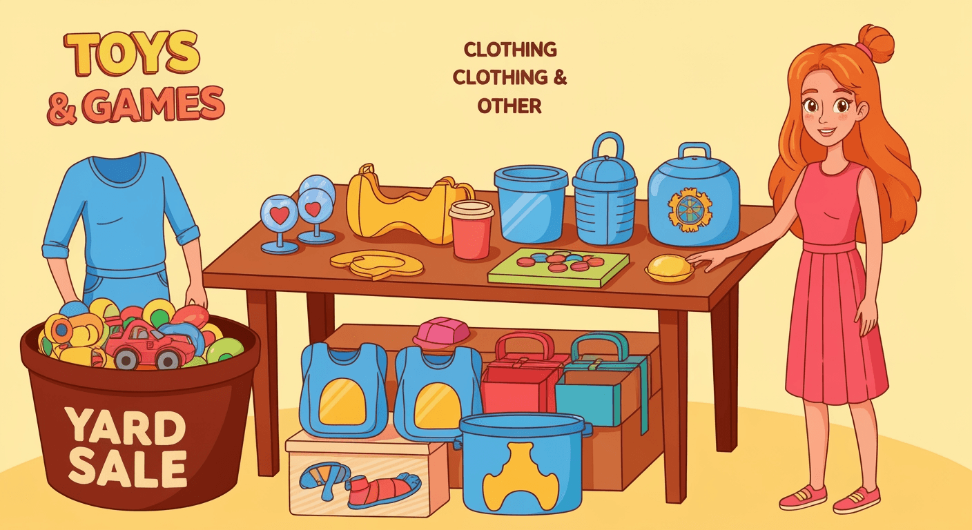 AI-generated illustration of a estate sale