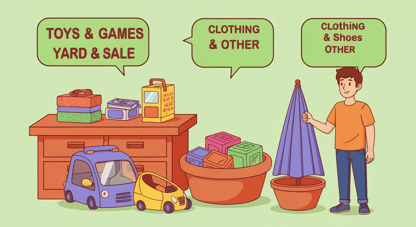 AI-generated illustration of a community sale