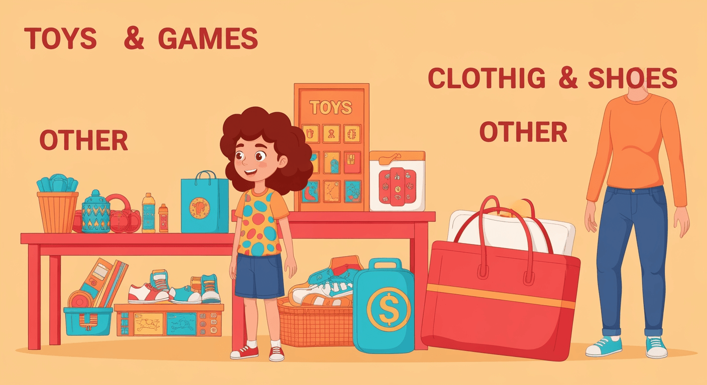 AI-generated illustration of a yard sale