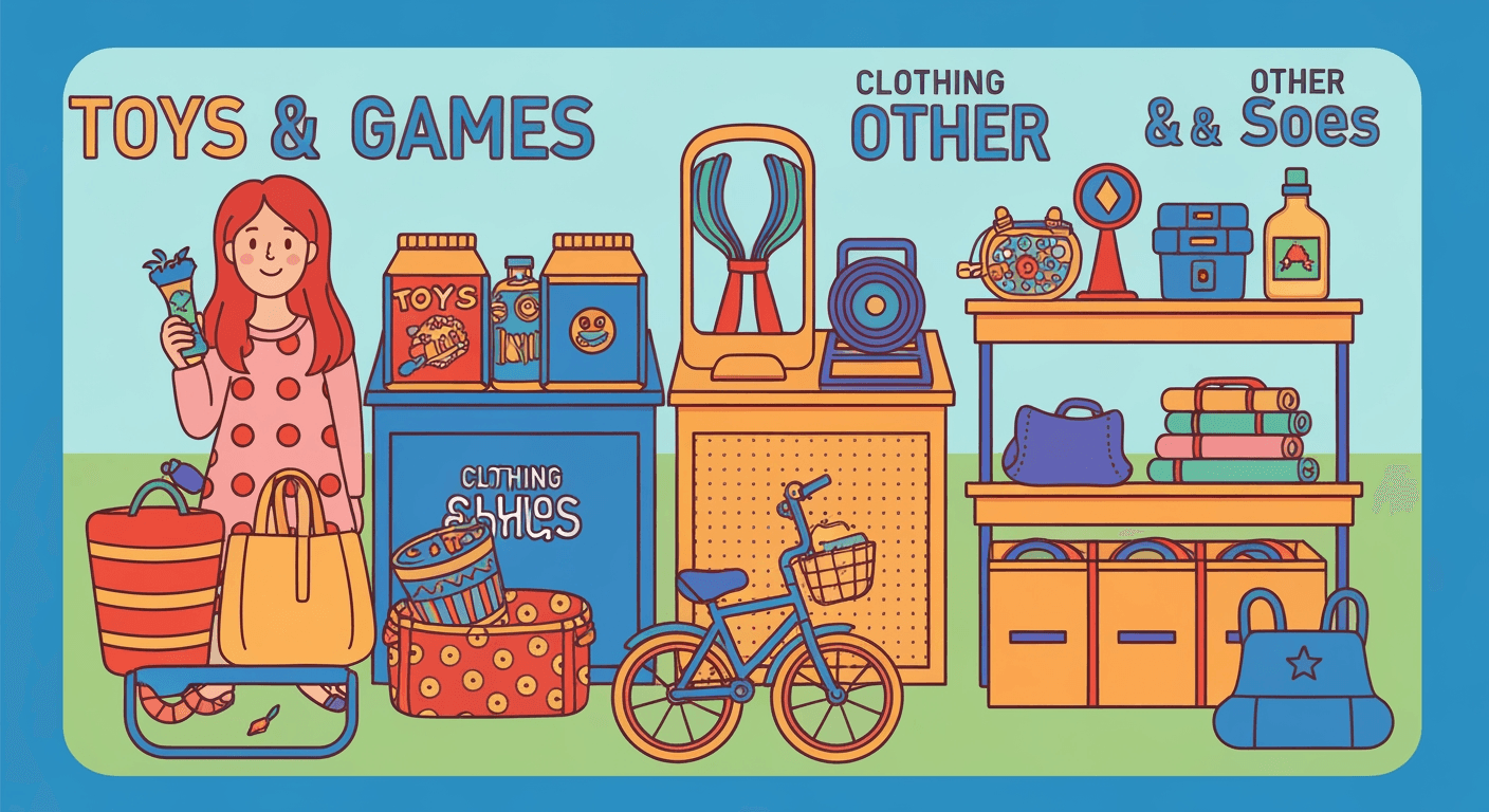 AI-generated illustration of a garage sale