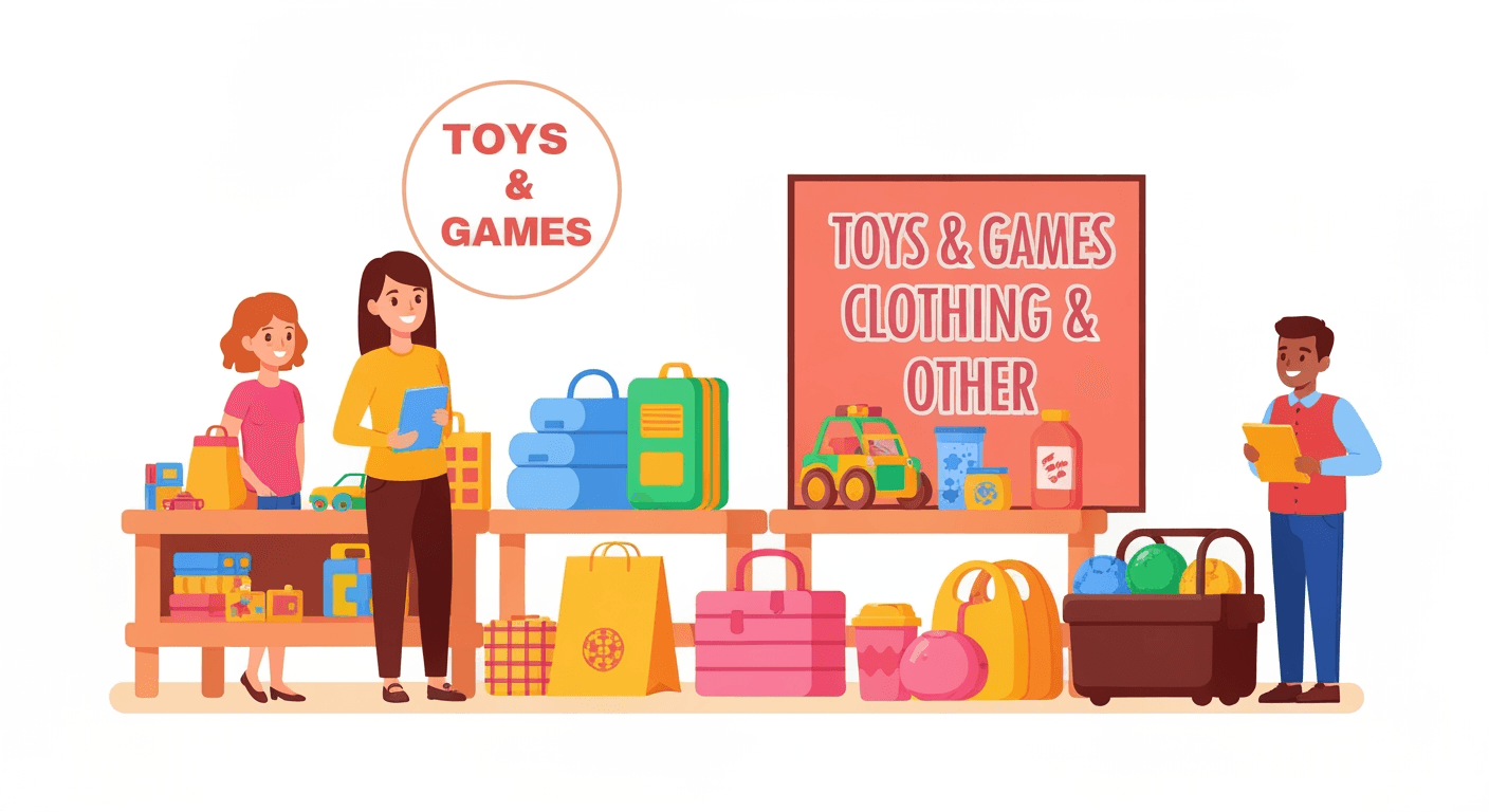 AI-generated illustration of a garage sale