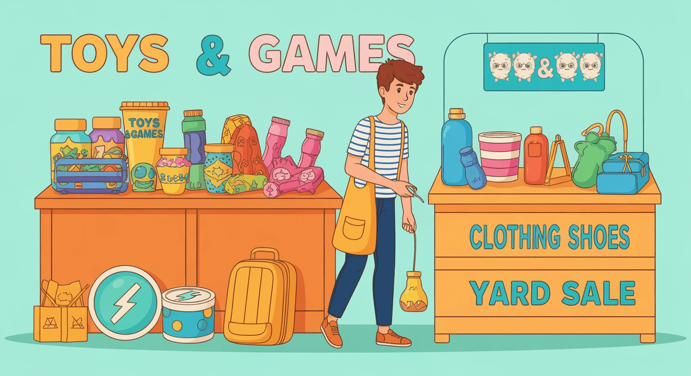 AI-generated illustration of a garage sale