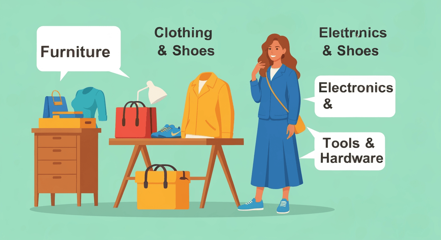 Yard sale illustration