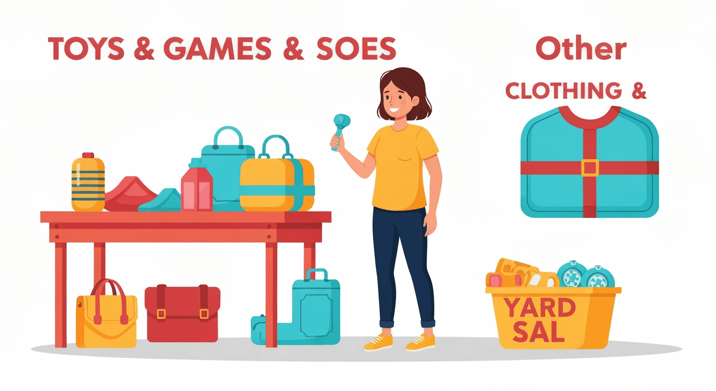 AI-generated illustration of a garage sale