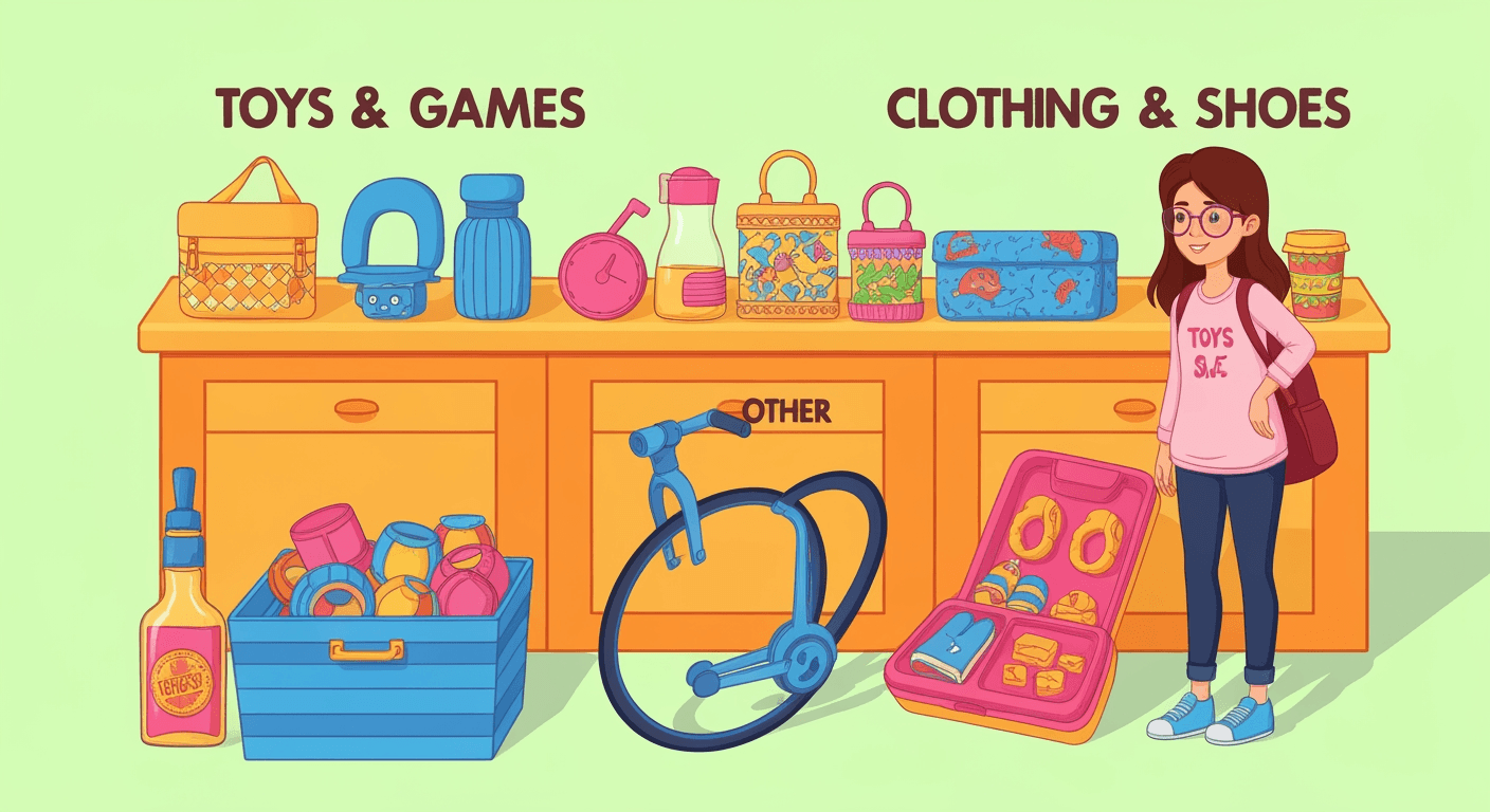 AI-generated illustration of a garage sale