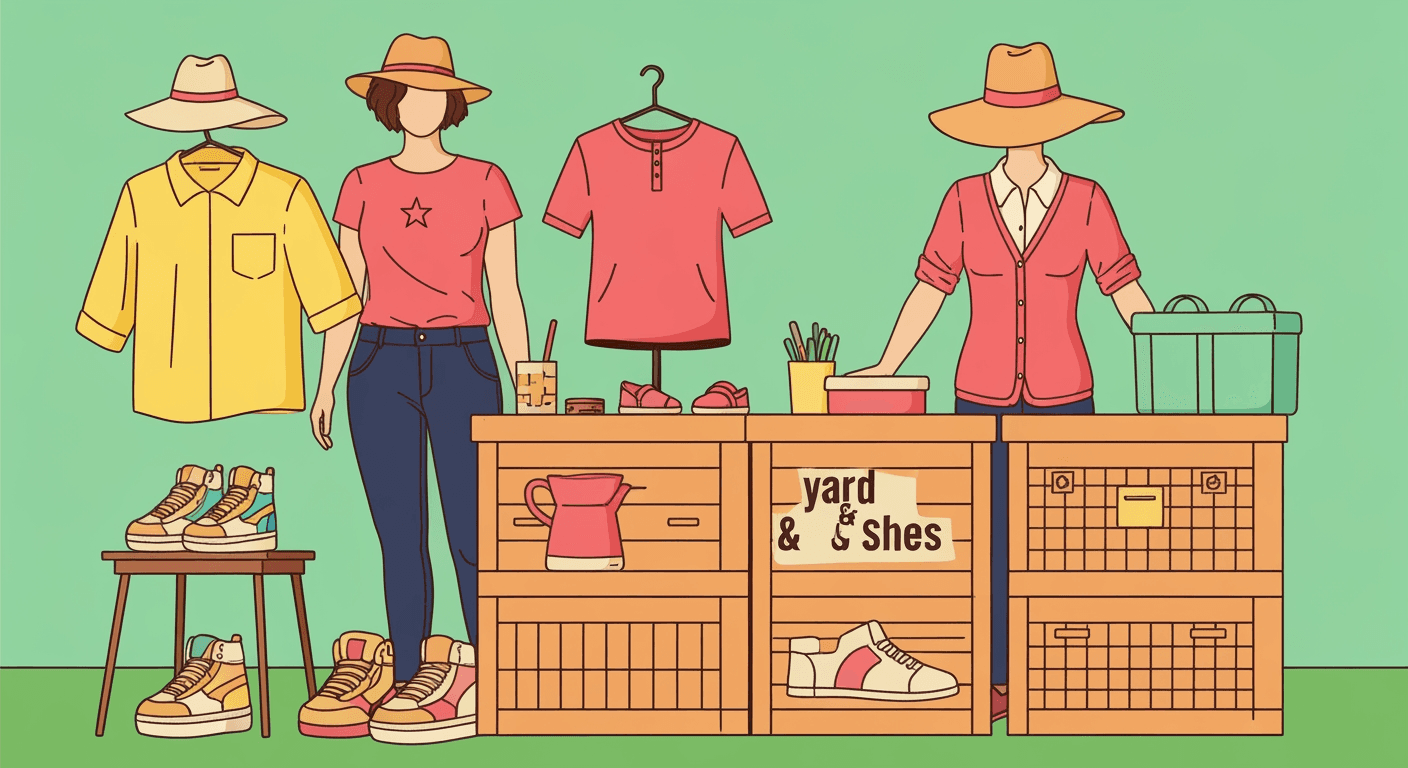 AI-generated illustration of a yard sale