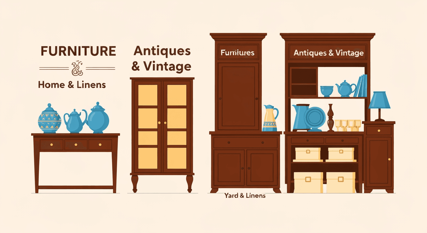 AI-generated illustration of a estate sale